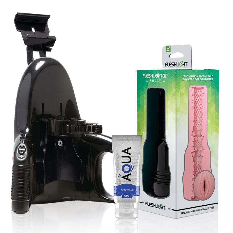 FLESHLIGHT - GO PINK LADY SURGE VAGINA + UNIVERSAL LAUNCH + AQUA QUALITY LUBRICANT 50 ML - Kink&Play