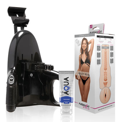 FLESHLIGHT - VAGINA RILEY REID UTOPIA + UNIVERSAL LAUNCH + AQUA QUALITY LUBRICANT 50 ML - Kink&Play