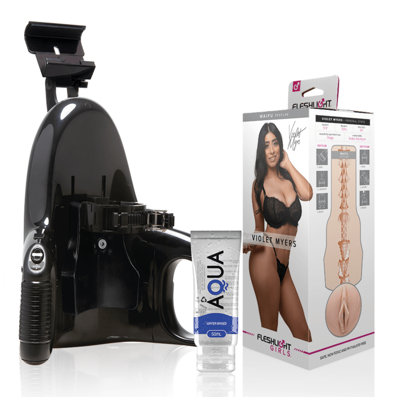 FLESHLIGHT - VIOLET MYERS WAIFU + UNIVERSAL LAUNCH + AQUA QUALITY LUBRICANT 50 ML - Kink&Play
