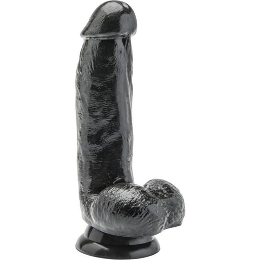 GET REAL - DILDO 12 CM WITH BALLS BLACK - Kink&Play