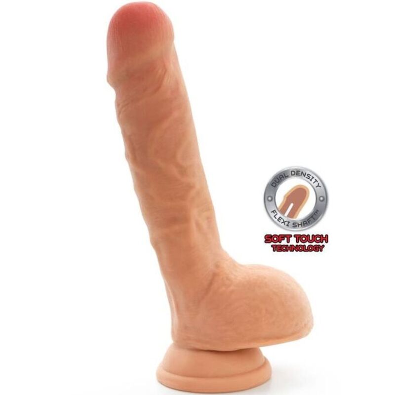 GET REAL - DUAL DENSITY DILDO 25,5 CM BALLS SKIN - Kink&Play