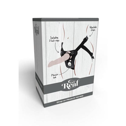 GET REAL - STRAP - ON PLEASURE HARNESS BLACK - Kink&Play