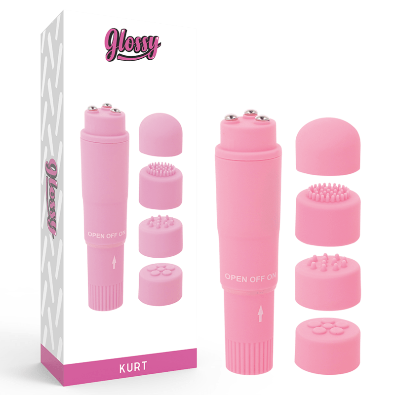 GLOSSY - KURT POCKET MASSAGER PINK - Kink&Play