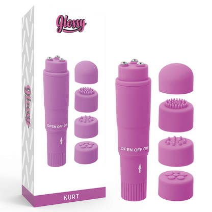 GLOSSY - KURT POCKET MASSAGER PURPLE - Kink&Play