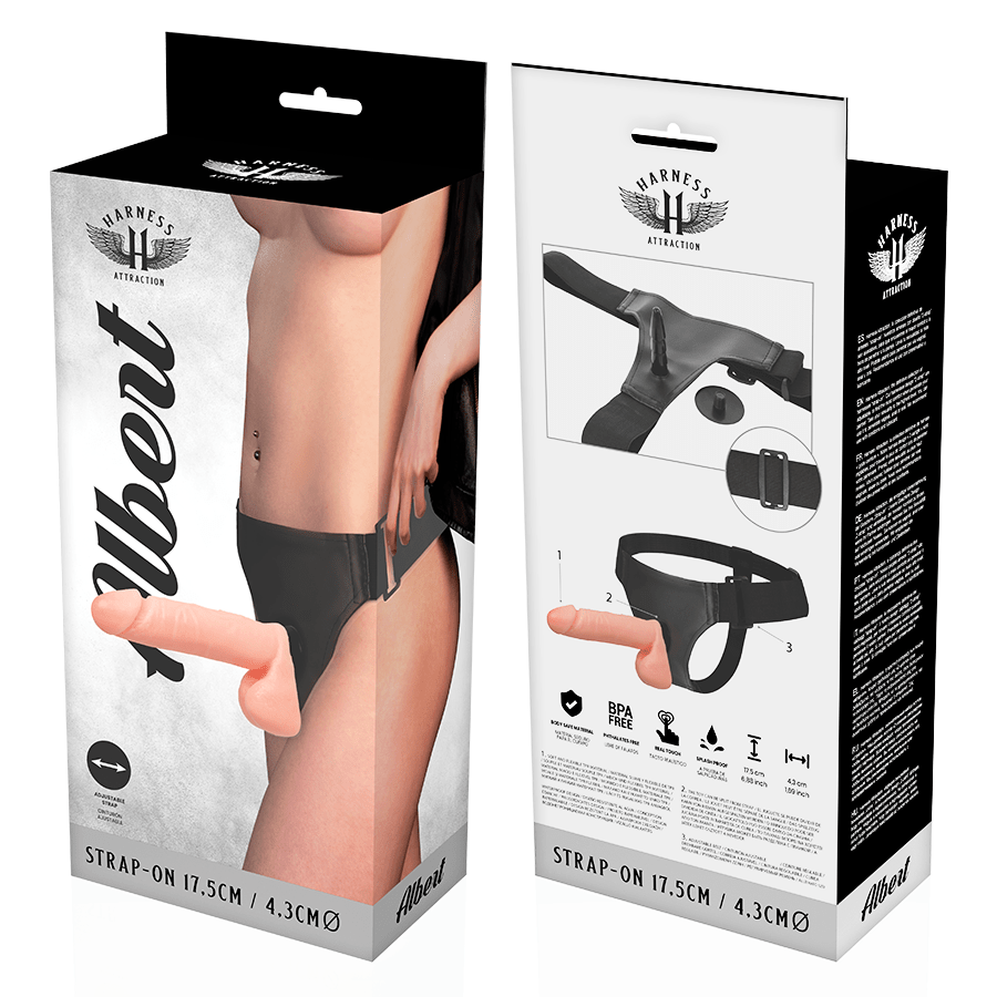 HARNESS ATTRACTION - RNES ALBERT REALISTIC 17.5 CM - O - 4.3 CM - Kink&Play