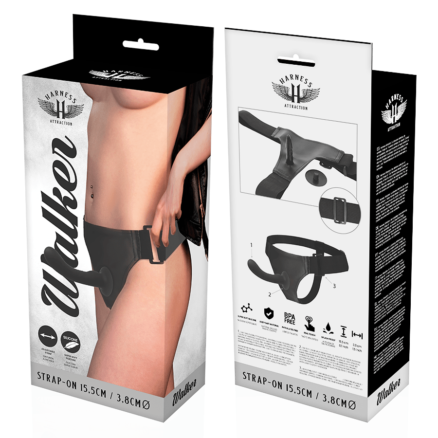 HARNESS ATTRACTION - RNES SILICONE WALKER G - SPOT 15.5 CM - O - 3.8 CM - Kink&Play