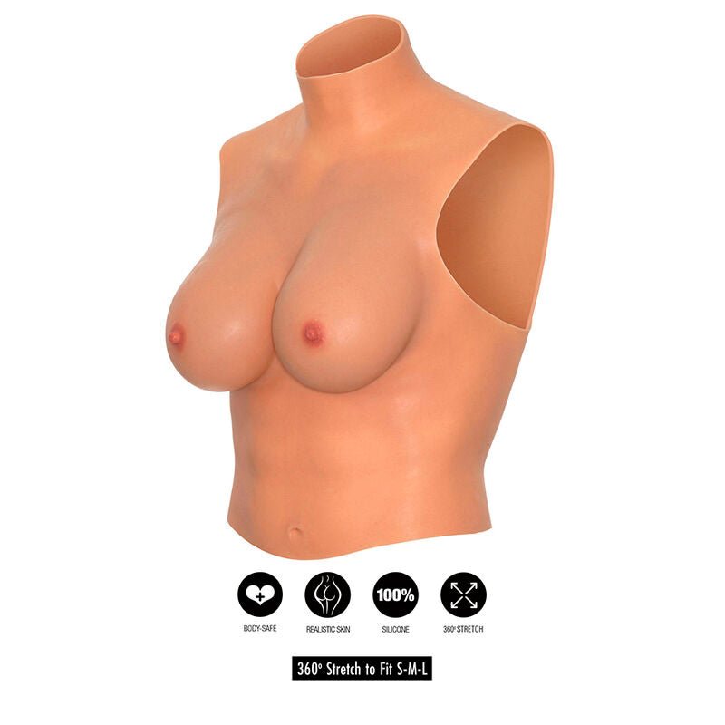 HIDDEN DESIRE - ALTER EGO WEARABLE BREAST SHIRT E - CUP FLESH - Kink&Play