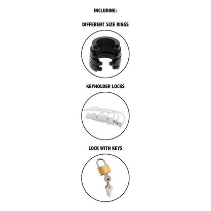 HIDDEN DESIRE - EXTREME CHASTITY COCK CAGE SILICONE SIZE L BLACK - Kink&Play