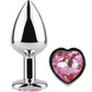 SECRETPLAY - METAL BUTT PLUG FUCHSIA HEART SMALL SIZE 7 CM