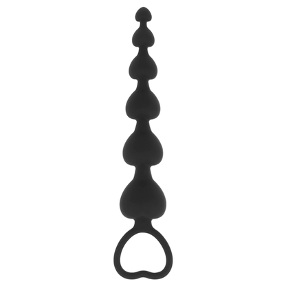 BLACK&SILVER - MILA ANAL CHAIN OF HEARTS 18 CM