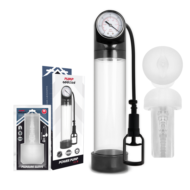 PUMPBEROENDE - RX9 TRANSPARENT MED MASURBATTOR
