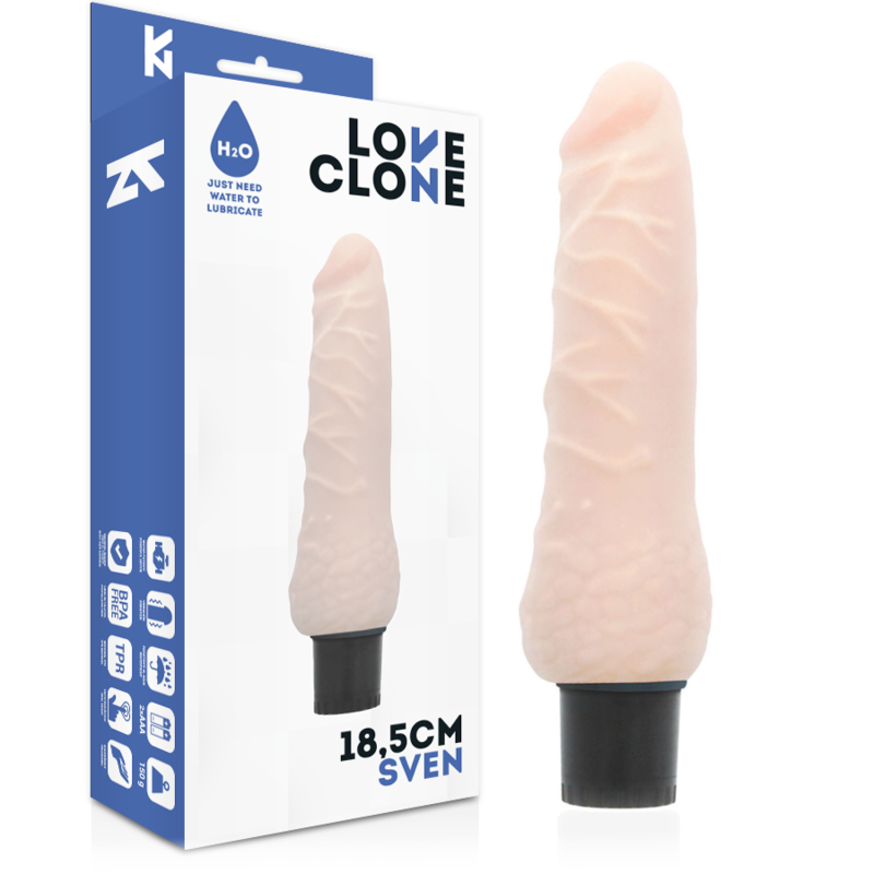 LOVECLONE - SVEN SJÄLVSMÖRJANDE VIBRATOR 18,5 CM -O- 3,3 CM