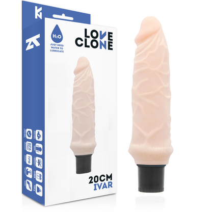 LOVECLONE - IVAR SJÄLVSMÖRJANDE VIBRATOR 20 CM -O- 3,7 CM