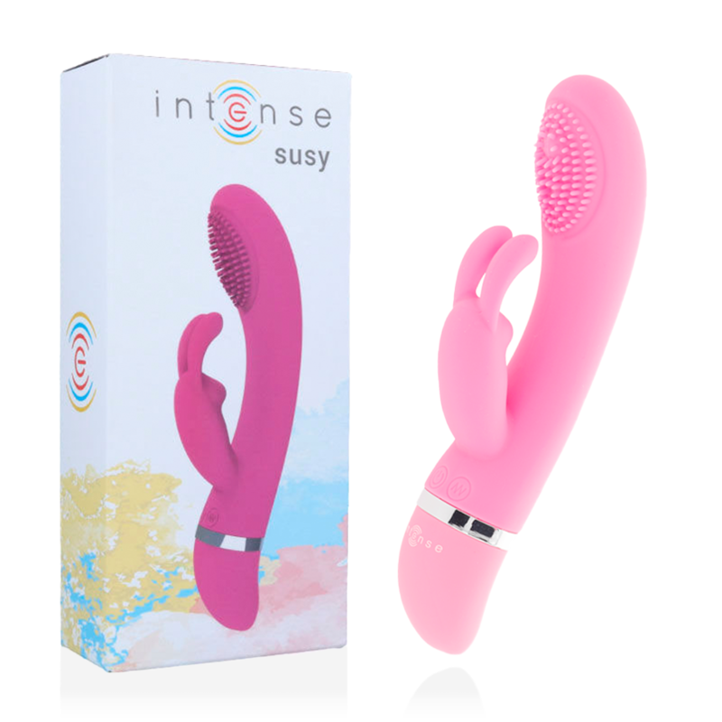 INTENSE - SUSY OSCILLATING VIBRATOR SILICON RABBIT PINK - Kink&Play