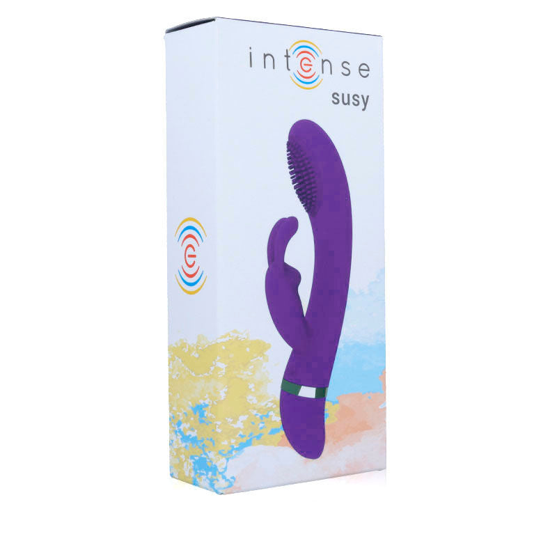 INTENSE - SUSY SILICONE RABBIT LILAC OSCILLATING VIBRATOR - Kink&Play
