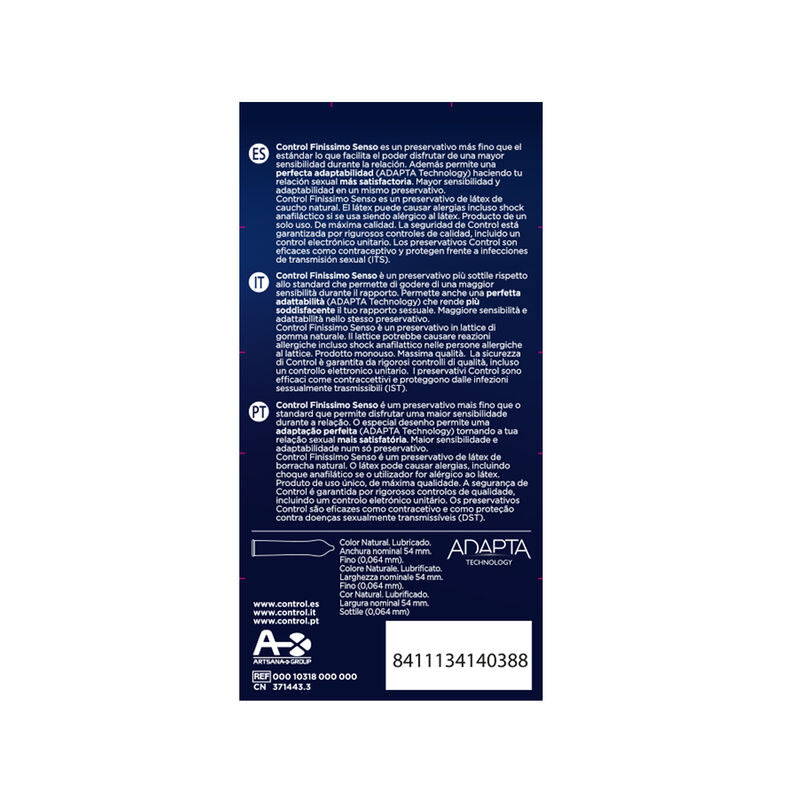 CONTROL - ADAPTA SENSO CONDOMS 12 UNITS - Kink&Play