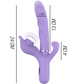 INTENSE - BILLIE RECHARGEABLE MULTIFUNCTION VIBRATOR STIMULATING WAVES WITH PURPLE PUSH BUTTON