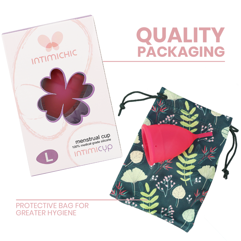 INTIMICHIC - MENSTRUAL CUP MEDICAL GRADE SILICONE - SIZE L - Kink&Play