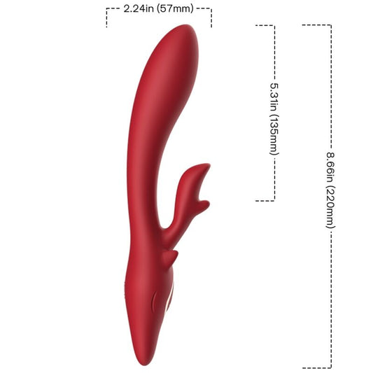 ARMONY - ELK VIBRATOR RABBIT BÖJD RÖD