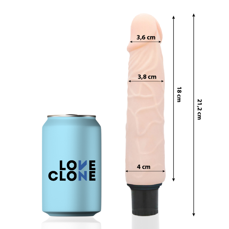 LOVECLONE - FINN SJÄLVSMÖRJANDE VIBRATOR 21,2 CM -O- 3,8 CM