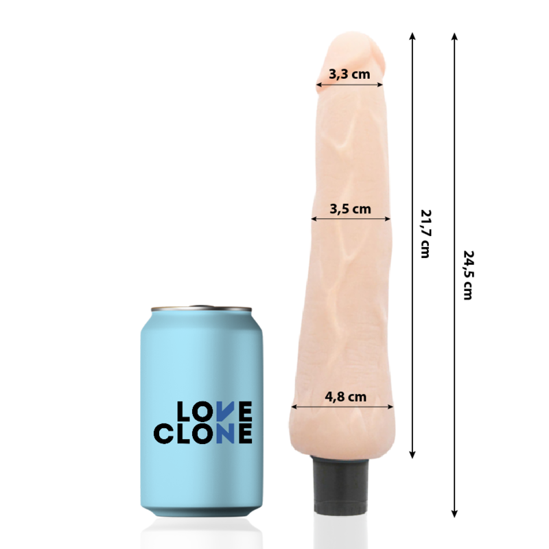 LOVECLONE - RAGNAR SJÄLVSMÖRJANDE VIBRATOR 24,5 CM -O- 3,5 CM