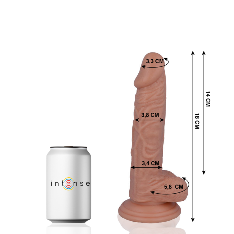 MR INTENSE - 11 REALISTIC COCK 18 CM -O- 3.8 CM - Kink&Play