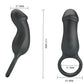 PRETTY LOVE - TRAE VIBRATING BLACK RING WITH STIMULATOR