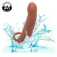 CALEXOTICS - MAXX RIBBED DUAL PENETRATOR 10 VIBRATIONS BROWN