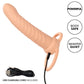 CALEXOTICS - MAXX RIBBED DUAL PENETRATOR 10 VIBRATIONS FLESH