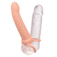 CALEXOTICS - MAXX RIBBED DUAL PENETRATOR 10 VIBRATIONS FLESH