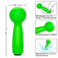 CALEXOTICS - NEON VIBES THE BUBBLY VIBE MINI MASSAGER 10 VIBRATIONS GREEN