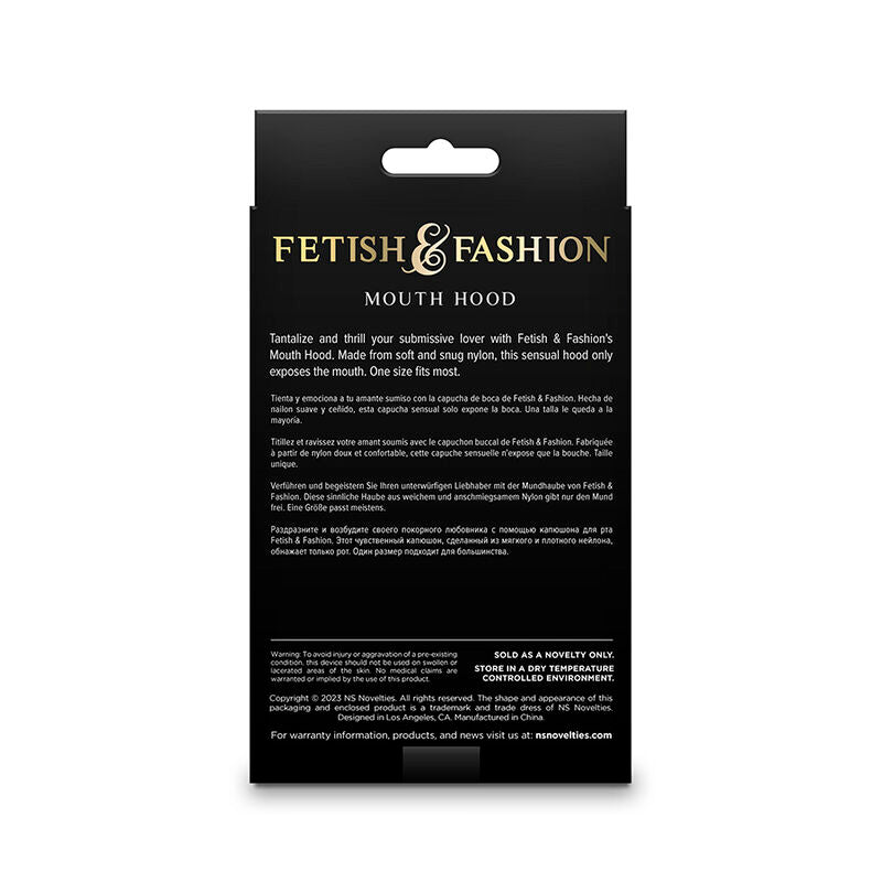 NS NOVELTIES - FETISH & FASHION MOUTH HOOD NYLON BLACK