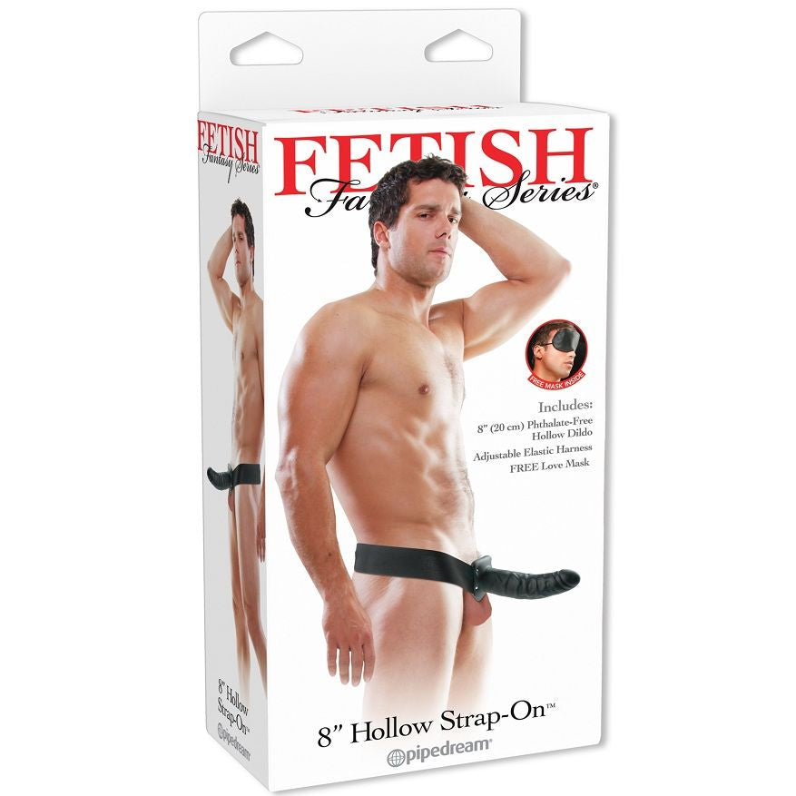 FETISH FANTASY SERIES - 19 CM HOLLOW STRAP-ON BLACK - Kink&Play