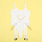 SUBBLIME - 954291 BODY WITH CHAINS + GARTER BELT WHITE L/XL