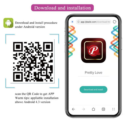 PRETTY LOVE - LEVIATHAN APP CONTROLLED VIBRATOR PURPLE
