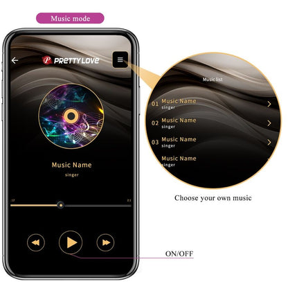 PRETTY LOVE - LEVIATHAN APP CONTROLLED VIBRATOR PURPLE