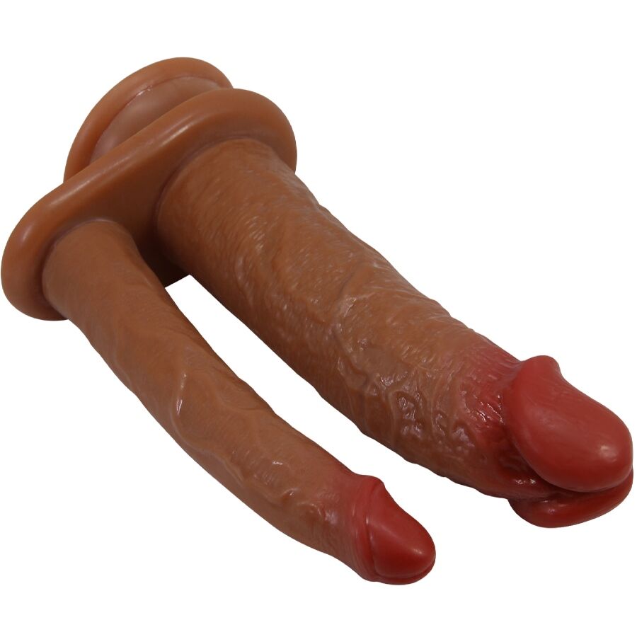 PRETTY LOVE - HULBERT DUBBEL REALISTISK DILDO MED VIBRATION MULATO