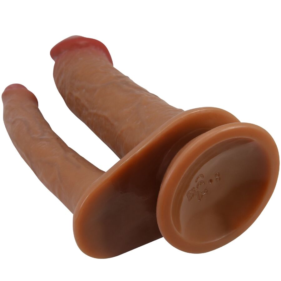 PRETTY LOVE - HULBERT DUBBEL REALISTISK DILDO MED VIBRATION MULATO