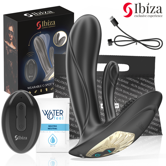 IBIZA - BÄRBAR VIBRATOR MED G-PUNKTS- OCH KLITORISSTIMULERING OCH FJÄRRKONTROLL