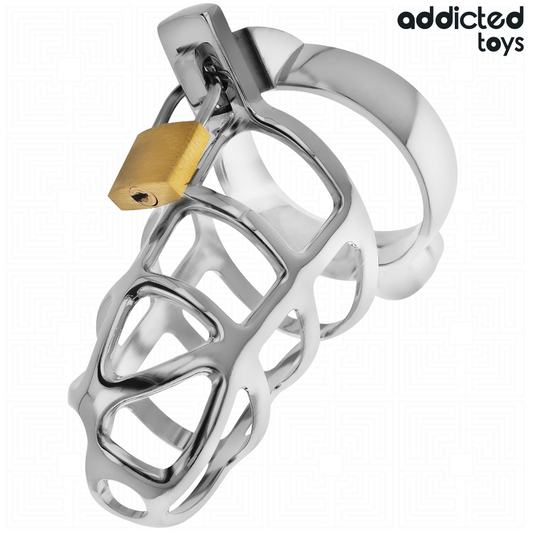 ADDICTED TOYS LÅST - SILVERLÅS PENISCAGE METALL STORLEK S