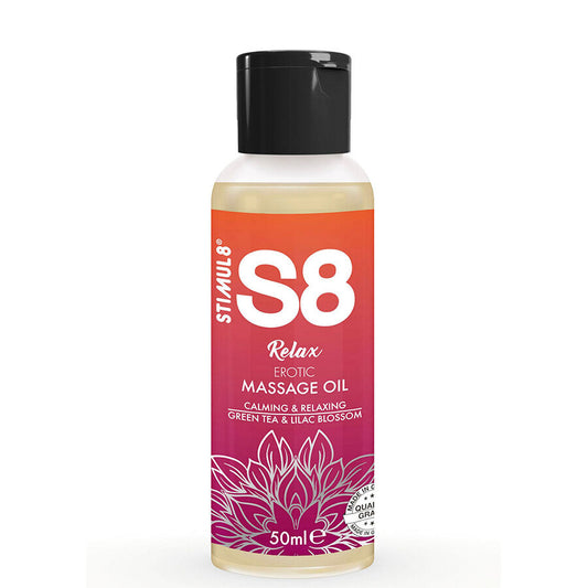 STIMUL8 - S8 AVSLAPPNANDE EROTISK MASSAGEOLJA GRÖNT TE 50 ML