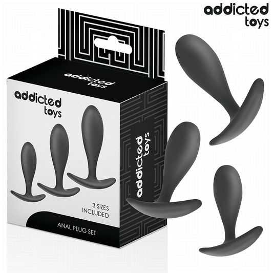 ADDICTED TOYS - SET MED 3 ANALPLUGGAR I SILIKON MODELL 2