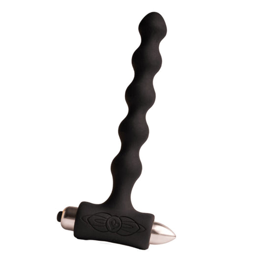 ROCKS- OFF - PETITE SENSATIONS PEARLS ANAL PLUG VIBRATOR BLACK