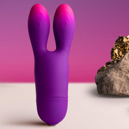 ROCKS- OFF - GLO-GIRL BUNNY PURPLE FLEXIBLE VIBRATOR