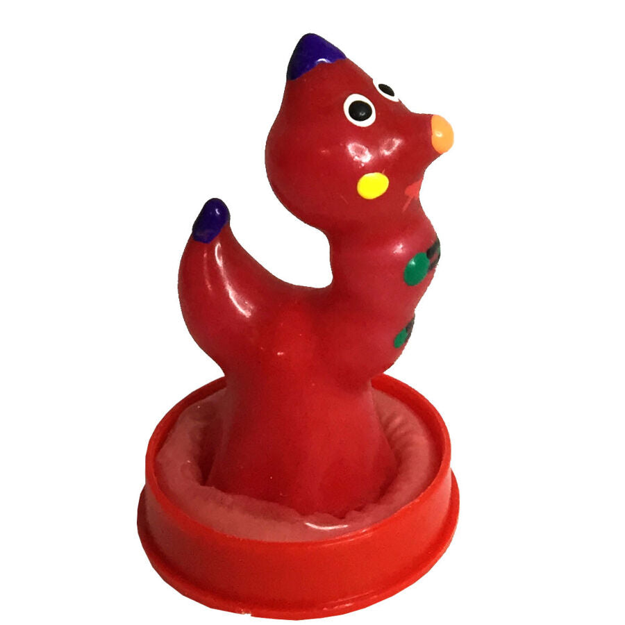 CONDOMERIE - HANDPAINTED NOVELTY CONDOMS WORM