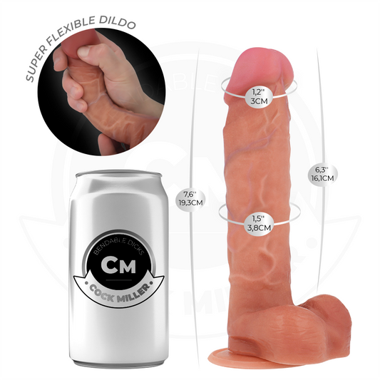 COCK MILLER – HYPERREALISTISK LEDAD DILDO 19,3 CM