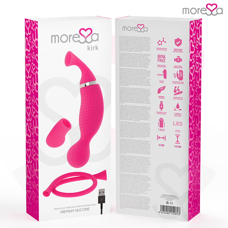 MORESSA - KIRK DUO STIMULATING WAVES + RECHARGEABLE PREMIUM SILICONE MULTI-FUNCTION MASSAGER - Kink&Play