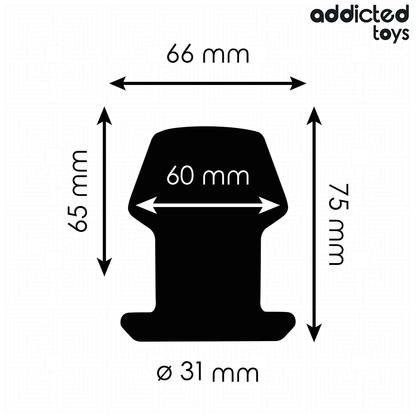 ADDICTED TOYS - EXTREME HOLLOW ANAL PLUG SILICONE SIZE S 7.5 CM