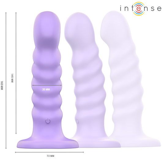 INTENSE - BRENDA VIBRATOR STORLEK M SPIRALDESIGN 10 VIBRATIONER LILA FJÄRRKONTROLL
