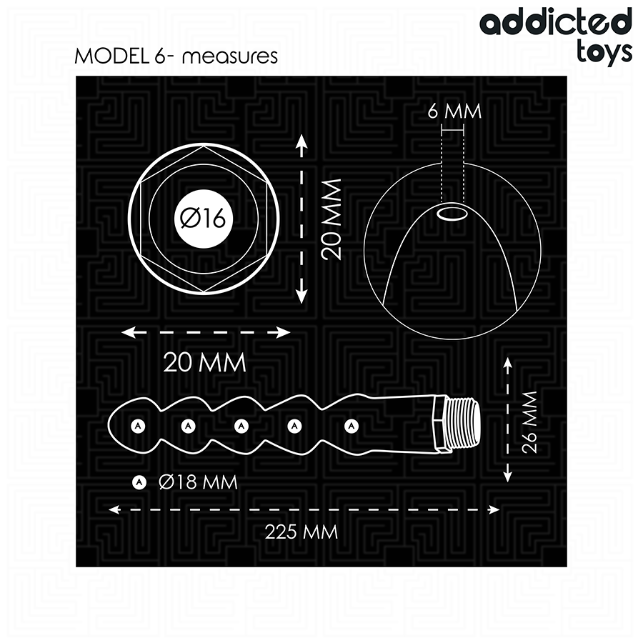 ADDICTED TOYS - ANALRENGÖRARE MED UNIVERSALADAPTER MODELL 6